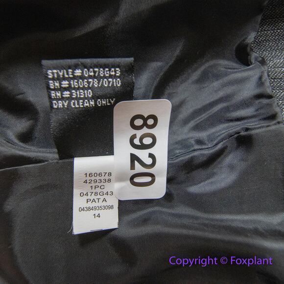 AB studio women's blazer one button front back‎ slit, size 14 - Picture 13 of 13